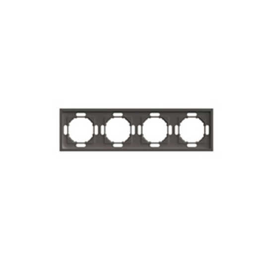 Рамка STEKKER, PFR00-5004-09 4-местная, серия Эмили, антрацит, soft touch