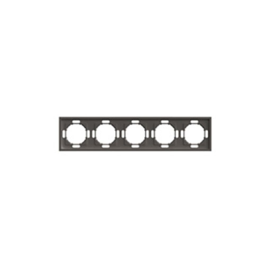 Рамка STEKKER, PFR00-5005-09 5-местная, серия Эмили, антрацит, soft touch