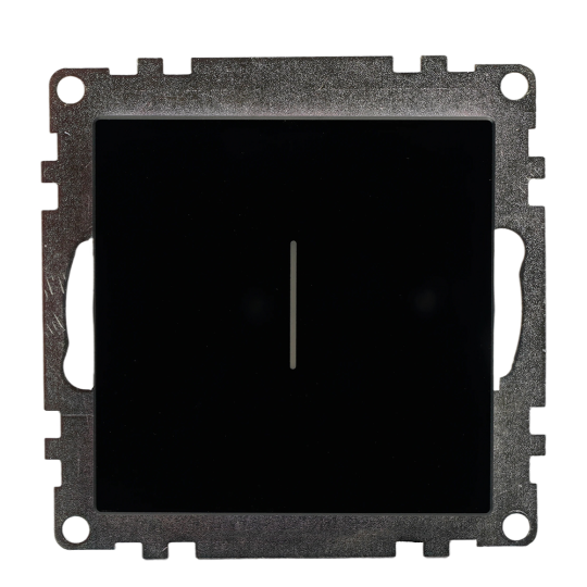 Выключатель 1-клавишный сенсорный (механизм) 250В, 2,5А, серия Катрин, черный