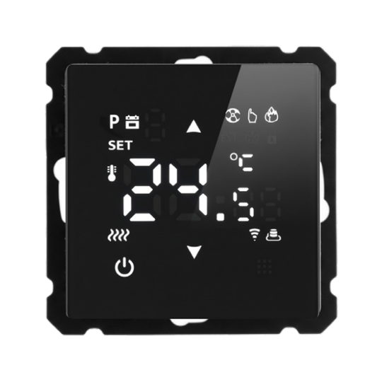 Терморегулятор Wi-Fi (механизм), STEKKER, 250В, 3500Вт, серия Катрин, GLS00-7119-05, черный