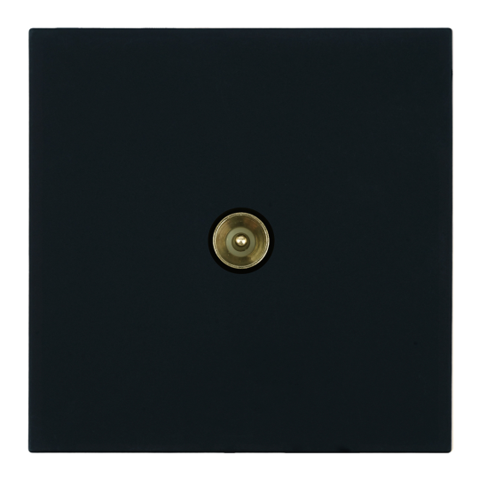 Розетка телевизионная 1-местная (механизм), STEKKER, 75 Ом, 5-862МГц, серия Мия, RST00-3108-05, черный бархат