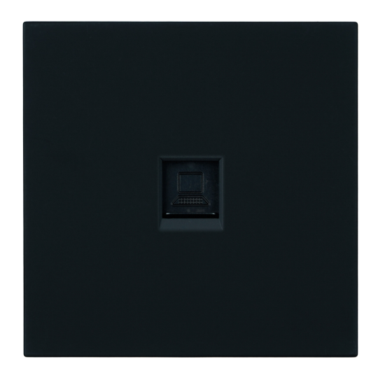 Розетка компьютерная 1-местная RJ-45 (механизм), STEKKER, серия Мия, RST00-3117-05, черный бархат