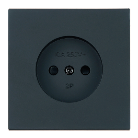 Розетка 1-местная с защитной шторкой (механизм), STEKKER, б/з, 250В, 16А, серия Мия, RST16-3109-05, черный бархат