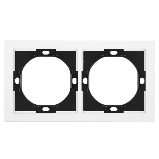 Рамка 2-местная, STEKKER, PFR00-3002-01, серия Мия, белая магнолия