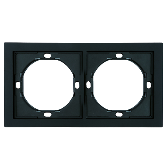 Рамка 2-местная, STEKKER, серия Мия, PFR00-3002-05, черный бархат