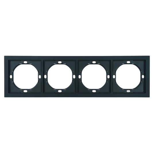 Рамка 4-местная, STEKKER, серия Мия, PFR00-3004-05, черный бархат