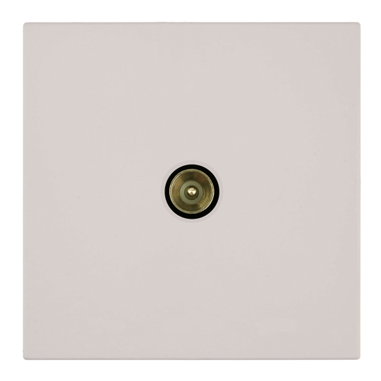 Розетка телевизионная 1-местная (механизм), STEKKER, 75 Ом, 5-862МГц, серия Мия, RST00-3108-08, пудровый жемчуг