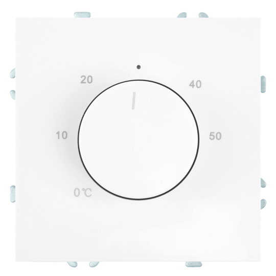 Терморегулятор механический (механизм), STEKKER, 230В, 3500Вт, серия Эмили, RSW00-5120-01, белый фарфор, soft touch