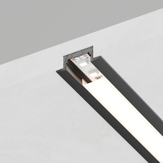 Профиль алюминиевый встраиваемый, серебро, CAB251