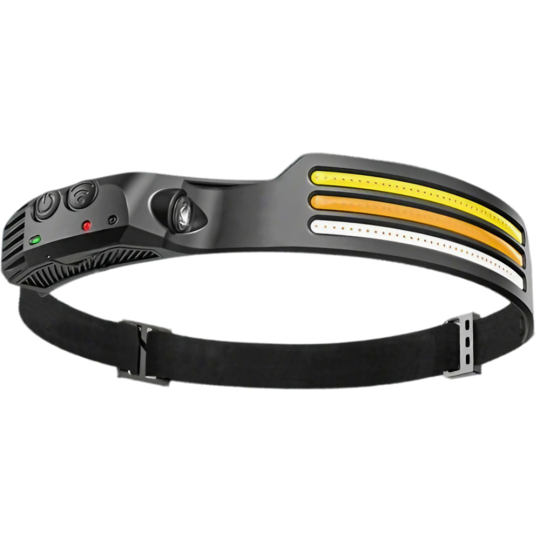 Фонарь налобный FERON TH2316 c аккумулятором 5W, 1200mAh IP44, USB type-C, ABS пластик, резина