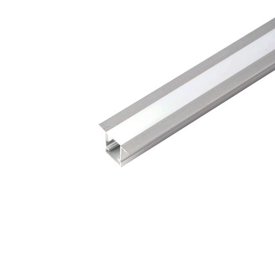 Профиль алюминиевый встраиваемый 9х12мм, серебро, 2м (в компл 2 загл.,4 крепежа) CAB242