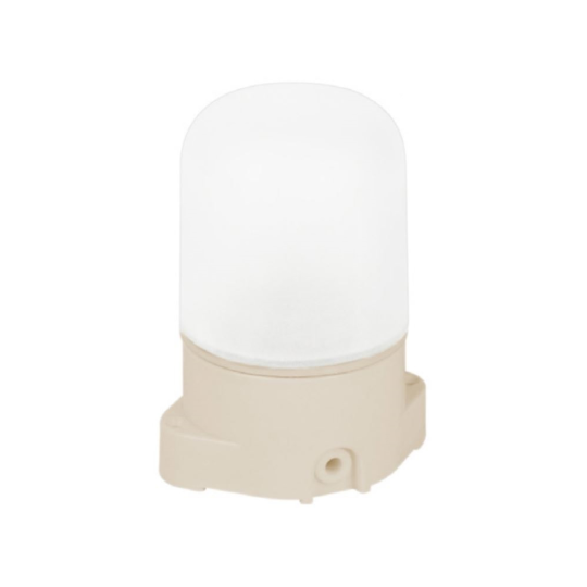 Светильник НББ 01-60-001 138х105х84мм, E27 max 60Вт, прямой пласт. корпус, стекло, IP65, бежевый