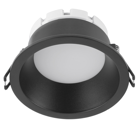 Светильник потолочный встраиваемый, 15W 230V GX53, черный, круг, без лампы, DL512