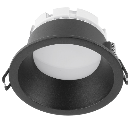 Светильник потолочный встраиваемый, 15W 230V GX53, черный, круг, без лампы, DL513