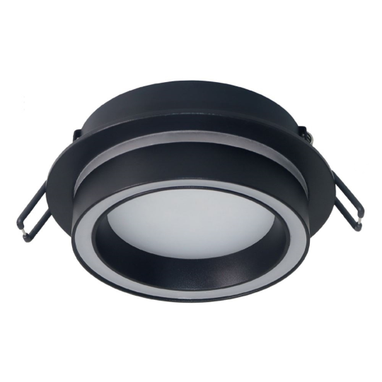 Светильник потолочный встраиваемый, 15W 230V GX53, черный, круг, без лампы, DL514, Feron