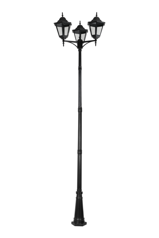Светильник садово-парковый Feron 8315/PL8315 столб 3*100W E27 230V, черный