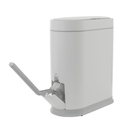 Ведро мусорное с ёршиком, сенсорное, JAH-6712, 8л (белый)