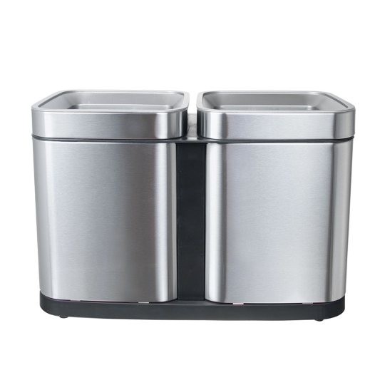 Ведро для раздельного сбора мусора, 2 емкости, Foodatlas  JAH-7520, 30л (15+15)