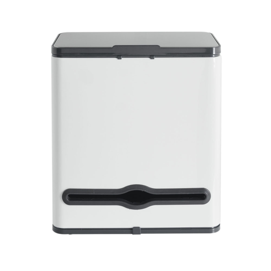 Ведро для мусора, внутр ведро, держатель б/полотенец, Foodatlas JAH-542, 4л (белый)