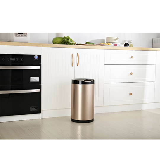 Ведро для мусора сенсорное, круглое, внутр ведро, Foodatlas JAH-9312, 12 л (золотой)