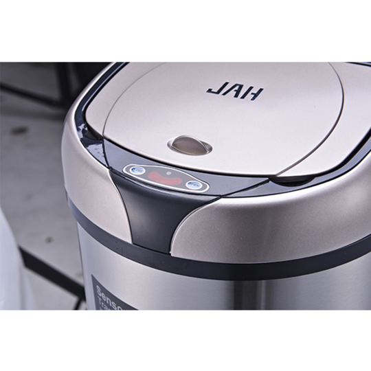 Ведро для мусора сенсорное, круглое, нерж, внутр ведро, Foodatlas JAH-9110, 6 л