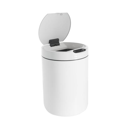 Ведро для мусора сенсорное, круг, Foodatlas JAH-6111, 12 л (белый)