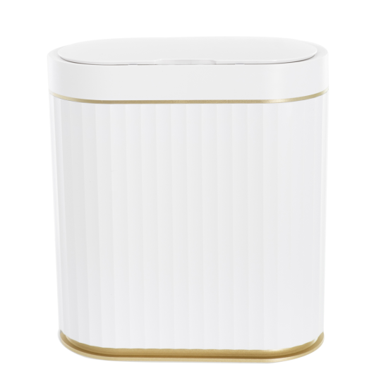 Ведро для мусора сенсорное, овал, Foodatlas JAH-6713, 8 л (белый)