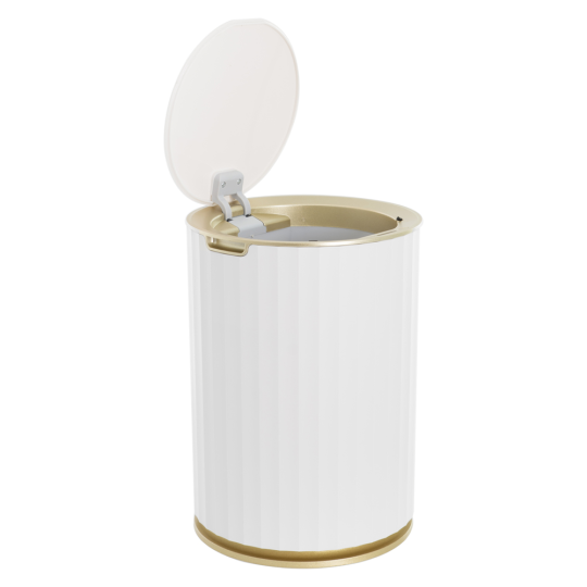 Ведро для мусора сенсорное, круг, Foodatlas JAH-6012 , 9 л (белый) (58912230019) распродажа