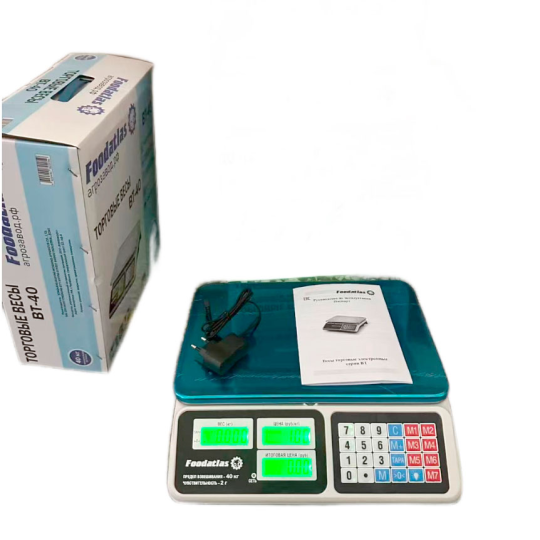 Торговые весы 40кг/2гр ВТ-40 Foodatlas Eco