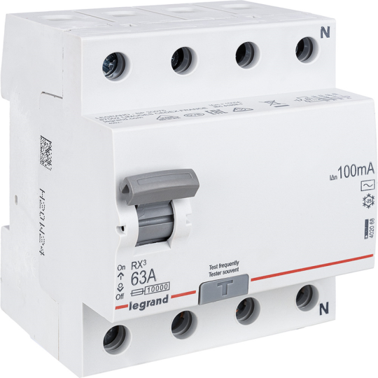 RX3 ВДТ 100МА 63А 4П AC LEGRAND
