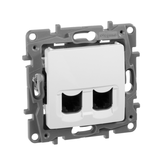 ETIKA Роз. комп. 2-я RJ45 кат.5Е UTP бел.