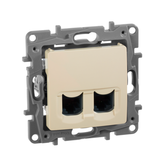 ETIKA Роз. комп. 2-я RJ45 кат.5Е UTP сл. кость