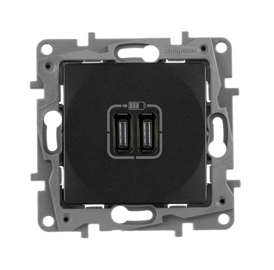 ETIKA Роз. USB C+C 15Вт антр.