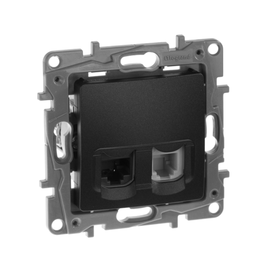 ETIKA Роз. двойная RJ11+RJ45 кат.5E UTP антр.