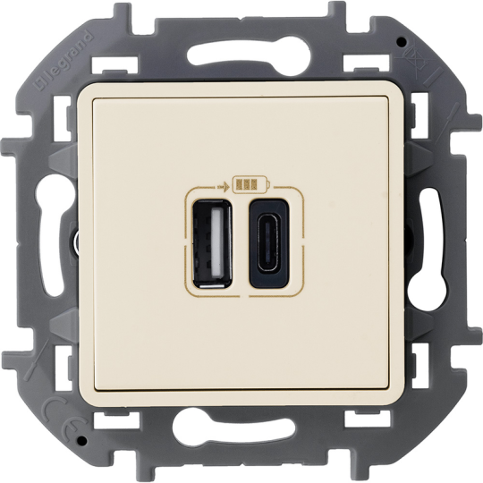 INSPIRIA Зар. устр. USB А+С 3000мА 5Вслон. к.