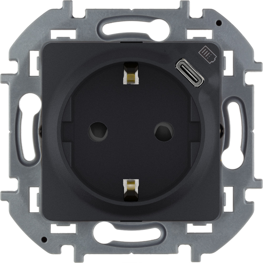 INSPIRIA Роз. с з/к/ш б/к 16А с USB C 5В антр.