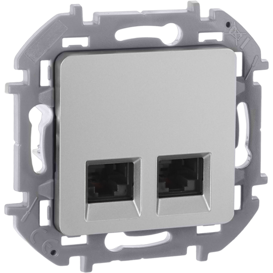 INSPIRIA Роз. комп. 2-ая RJ45 кат.6 UTP алюм.