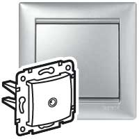 VALENA DIY Розетка TV проходная алюм.