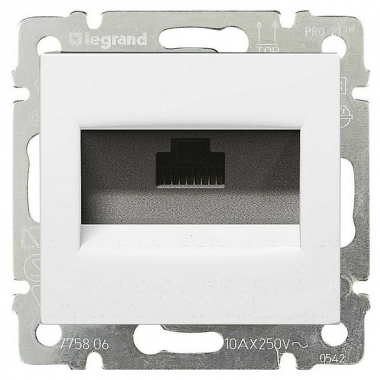 VALENA DIY Роз. телефонная с рамкой RJ11 бел.