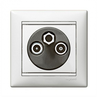 VALENA DIY Розетка TV-FM-SAT оконеч. бел.