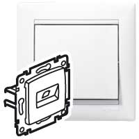 VALENA Роз. комп. RJ45 кат.6 UTP с захв. бел.