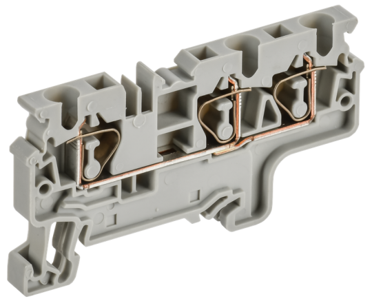 ARMAFIX Клемма пруж. CX4-3 4мм2 3-конт. серая IEK