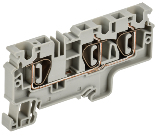 ARMAFIX Клемма пруж. CX6-3 6мм2 3-конт. серая IEK
