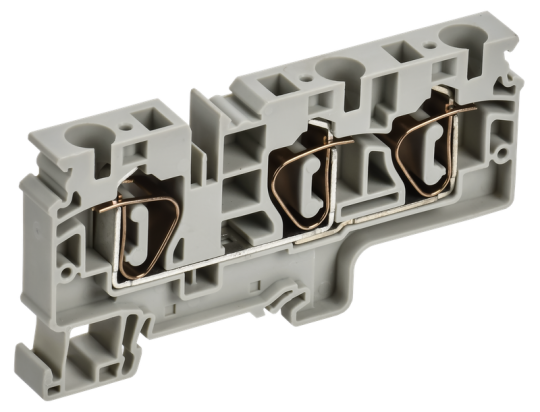 ARMAFIX Клемма пруж. CX10-3 10мм2 3-конт. серая IEK