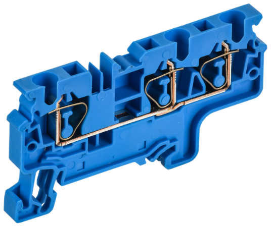 ARMAFIX Клемма пруж. CX4-3 BU 4мм2 3-конт. синяя IEK