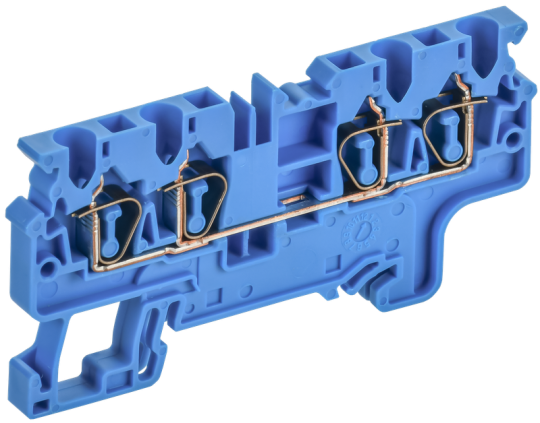 ARMAFIX Клемма пруж. CX2.5-4 BU 2,5мм2 4-конт. синяя IEK