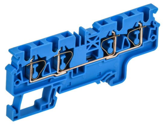 ARMAFIX Клемма пруж. CX4-4 BU 4мм2 4-конт. синяя IEK