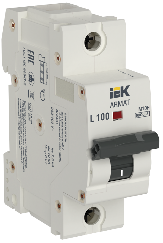 ARMAT Авт. выкл. M10H 1P L 100А IEK