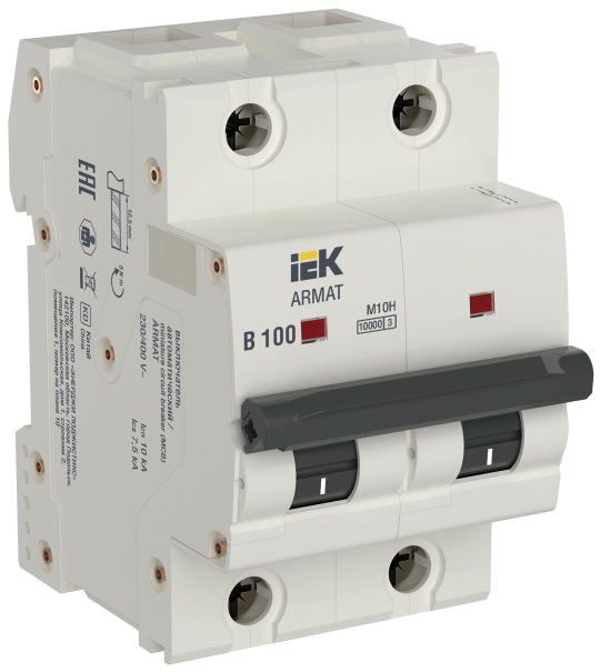 ARMAT Авт. выкл. M10H 2P B 100A IEK