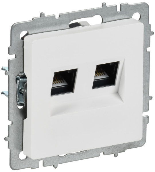 BRITE Роз. комп. 2-ая RJ45 кат.6 РК11-2-БрАБ а/б IEK